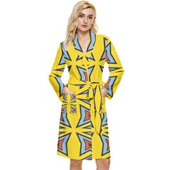 Abstract Pattern Geometric Backgrounds   Long Sleeve Velour Robe