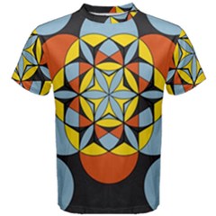 Abstract Pattern Geometric Backgrounds   Men s Cotton Tee by Eskimos