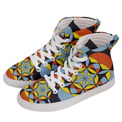 Abstract Pattern Geometric Backgrounds   Men s Hi-top Skate Sneakers