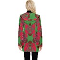 Abstract pattern geometric backgrounds   Button Up Hooded Coat  View2