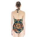 Abstract pattern geometric backgrounds   Halter Swimsuit View2