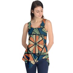 Abstract Pattern Geometric Backgrounds   Sleeveless Tunic by Eskimos