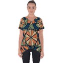 Abstract pattern geometric backgrounds   Cut Out Side Drop Tee View1