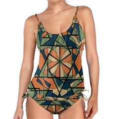 Abstract Pattern Geometric Backgrounds   Tankini Set by Eskimos