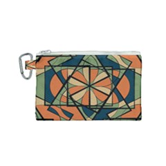 Abstract Pattern Geometric Backgrounds   Canvas Cosmetic Bag (small) by Eskimos