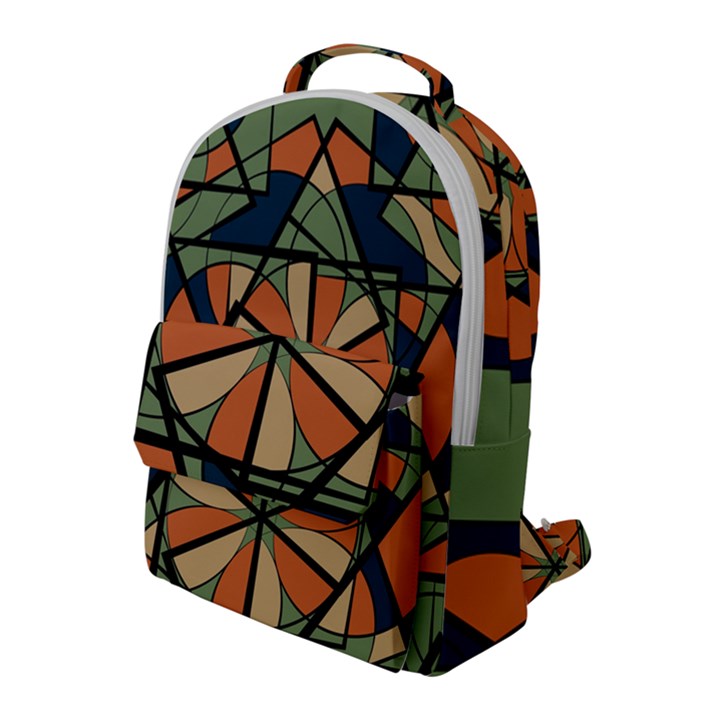 Abstract pattern geometric backgrounds   Flap Pocket Backpack (Large)