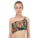 Abstract pattern geometric backgrounds   Spliced Up Bikini Top  View1