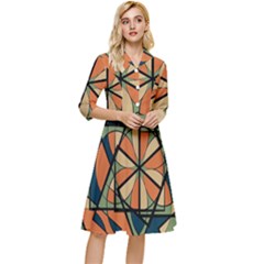 Abstract Pattern Geometric Backgrounds   Classy Knee Length Dress by Eskimos