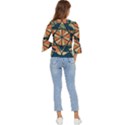 Abstract pattern geometric backgrounds   Bell Sleeve Top View4