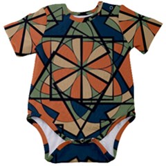 Abstract Pattern Geometric Backgrounds   Baby Short Sleeve Onesie Bodysuit by Eskimos