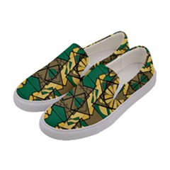 Abstract Pattern Geometric Backgrounds   Women s Canvas Slip Ons by Eskimos