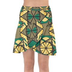 Abstract Pattern Geometric Backgrounds   Wrap Front Skirt