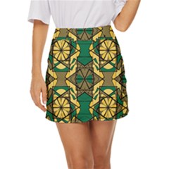 Abstract Pattern Geometric Backgrounds   Mini Front Wrap Skirt