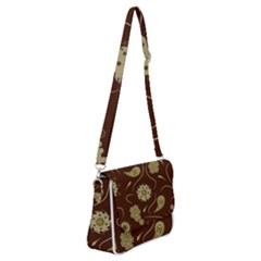 Floral Pattern Paisley Style  Shoulder Bag With Back Zipper by Eskimos