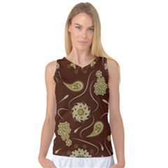 Floral Pattern Paisley Style  Women s Basketball Tank Top by Eskimos