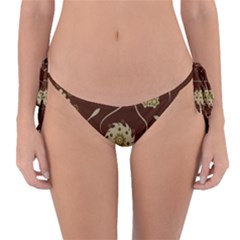 Floral Pattern Paisley Style  Reversible Bikini Bottom by Eskimos