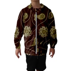 Floral Pattern Paisley Style  Kids  Hooded Windbreaker by Eskimos