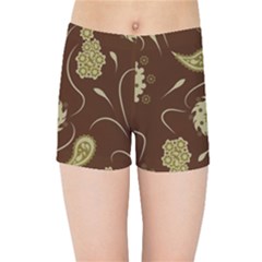 Floral Pattern Paisley Style  Kids  Sports Shorts by Eskimos