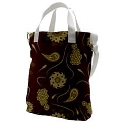 Floral Pattern Paisley Style  Canvas Messenger Bag by Eskimos