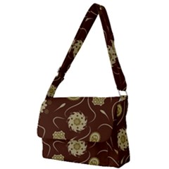 Floral Pattern Paisley Style  Full Print Messenger Bag (l) by Eskimos