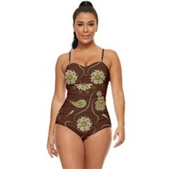 Floral Pattern Paisley Style  Retro Full Coverage Swimsuit