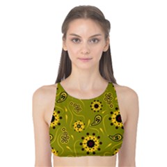 Floral Pattern Paisley Style  Tank Bikini Top by Eskimos