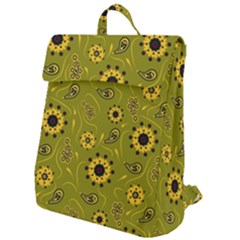 Floral Pattern Paisley Style  Flap Top Backpack by Eskimos