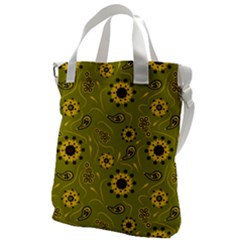 Floral Pattern Paisley Style  Canvas Messenger Bag by Eskimos