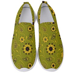 Floral Pattern Paisley Style  Men s Slip On Sneakers by Eskimos