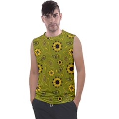 Floral Pattern Paisley Style  Men s Regular Tank Top by Eskimos