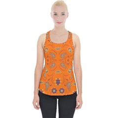 Floral Pattern Paisley Style  Piece Up Tank Top by Eskimos