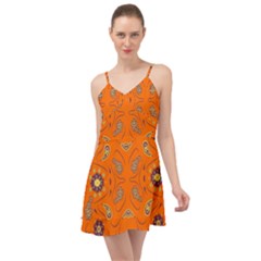 Floral Pattern Paisley Style  Summer Time Chiffon Dress by Eskimos