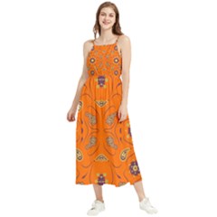 Floral Pattern Paisley Style  Boho Sleeveless Summer Dress by Eskimos