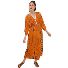 Floral Pattern Paisley Style  Grecian Style  Maxi Dress by Eskimos