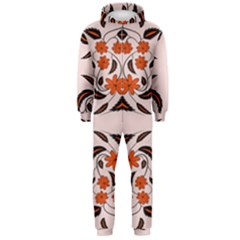 Floral Folk Damask Pattern  Hooded Jumpsuit (men)  by Eskimos