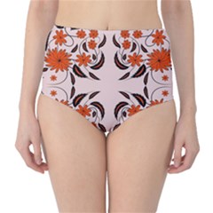 Floral Folk Damask Pattern  Classic High-waist Bikini Bottoms by Eskimos