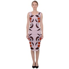 Floral Folk Damask Pattern  Sleeveless Pencil Dress by Eskimos