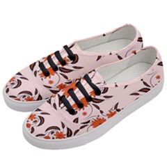 Floral Folk Damask Pattern  Women s Classic Low Top Sneakers by Eskimos