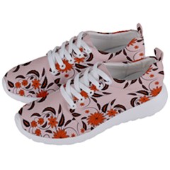 Floral Folk Damask Pattern  Men s Lightweight Sports Shoes by Eskimos