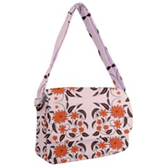 Floral Folk Damask Pattern  Courier Bag by Eskimos