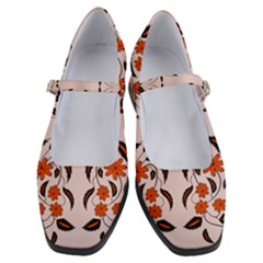 Floral Folk Damask Pattern  Women s Mary Jane Shoes by Eskimos