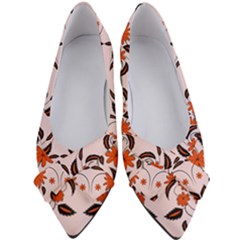 Floral Folk Damask Pattern  Women s Bow Heels by Eskimos