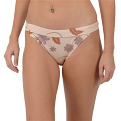 Folk Flowers Print Floral Pattern Ethnic Art Band Bikini Bottom