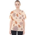 Folk flowers print Floral pattern Ethnic art V-Neck Dolman Drape Top View1