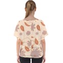 Folk flowers print Floral pattern Ethnic art V-Neck Dolman Drape Top View2