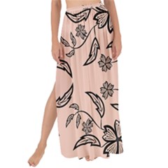 Floral Folk Damask Pattern  Maxi Chiffon Tie-up Sarong by Eskimos