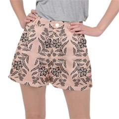 Floral Folk Damask Pattern  Ripstop Shorts by Eskimos