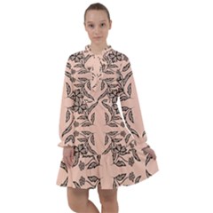 Floral Folk Damask Pattern  All Frills Chiffon Dress by Eskimos