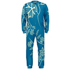 Folk Flowers Print Floral Pattern Ethnic Art Onepiece Jumpsuit (men)  by Eskimos