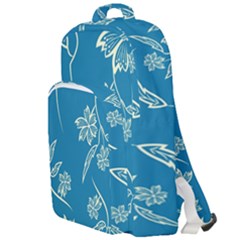 Folk Flowers Print Floral Pattern Ethnic Art Double Compartment Backpack by Eskimos